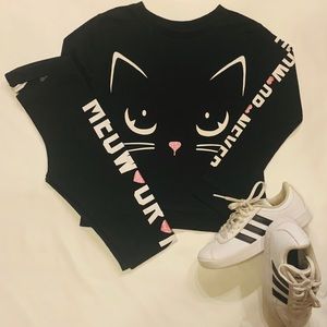 Black shirt and leggings (Used)